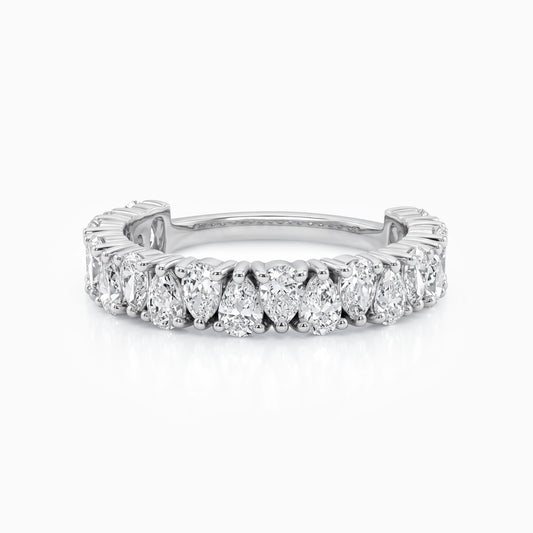 Pear Cut Lab Diamond Eternity Band Band