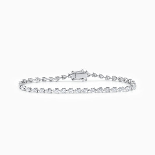 Pear Cut Lab Diamond Tennis Bracelet Bracelet
