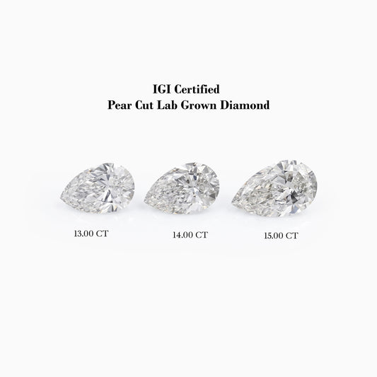 Pear Cut Lab Grown IGI Certified Loose Diamond