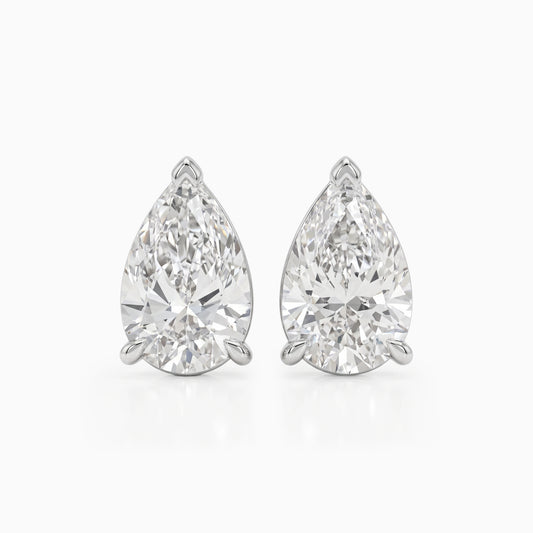 Pear Lab Grown Diamond Stud Earring