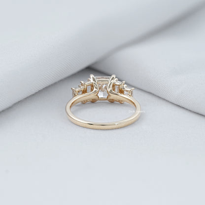 Princess And Baguette Cut Lab Diamond Five Stone Ring