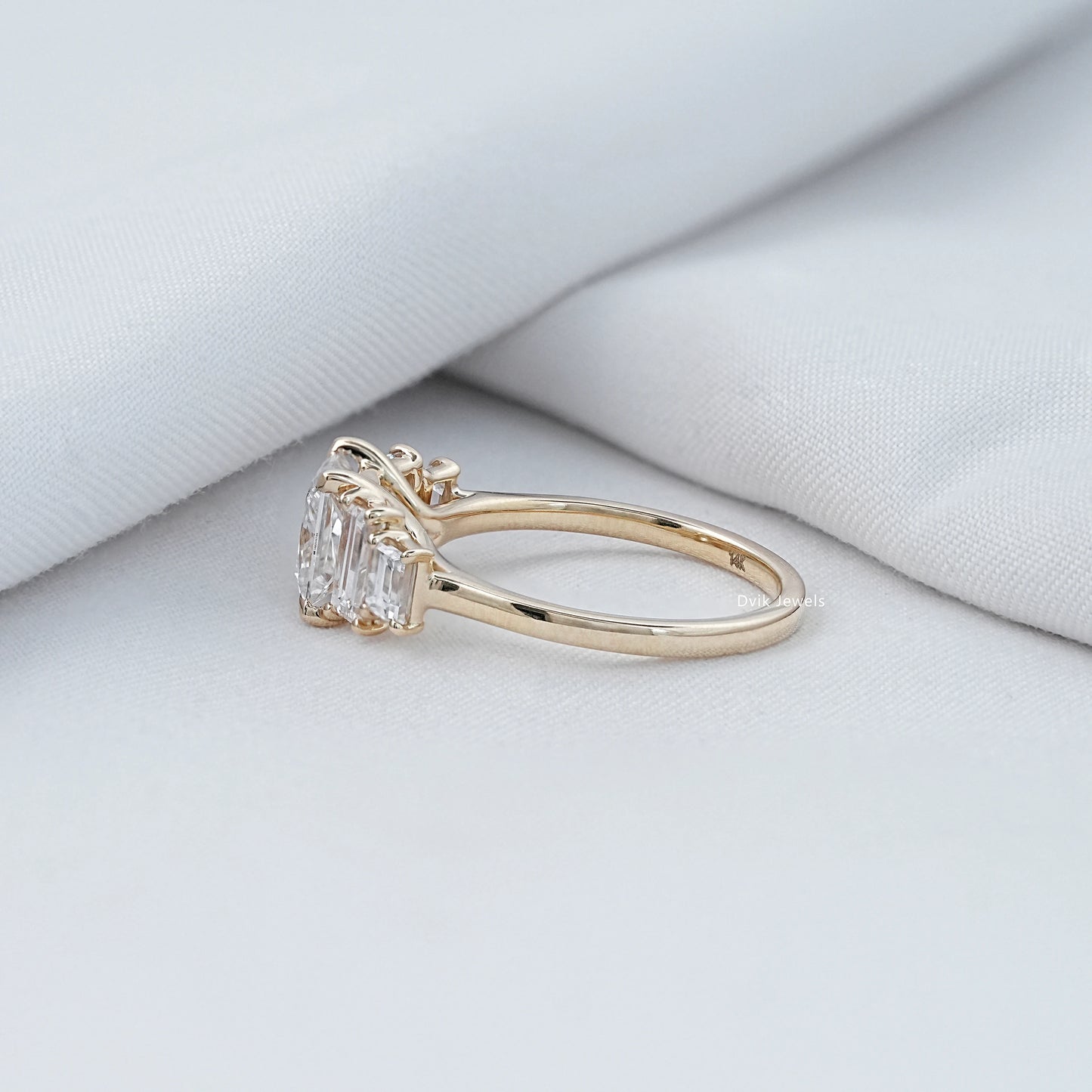 Princess And Baguette Cut Lab Diamond Five Stone Ring