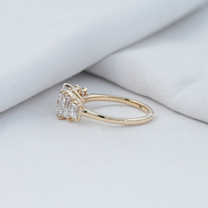 Princess And Baguette Cut Lab Diamond Five Stone Ring