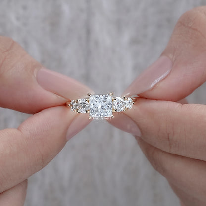 Princess Cut Five Stone Engagement Ring