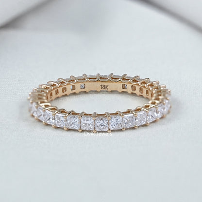 Princess Cut Lab Diamond Full Eternity Band