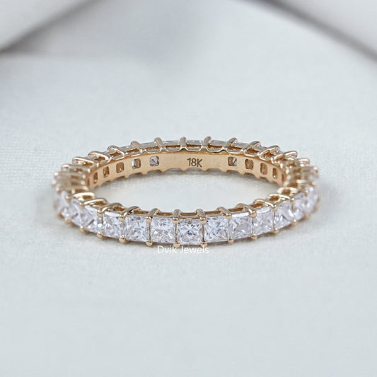 Princess Cut Lab Diamond Full Eternity Band