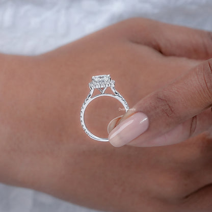 Princess Cut Diamond Halo Engagement Ring