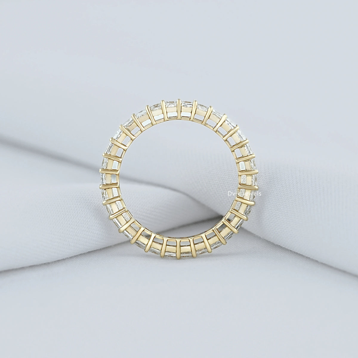 Princess Lab Diamond Eternity Wedding Band