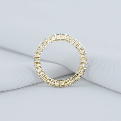 Princess Lab Diamond Eternity Wedding Band