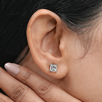 Princess Lab Grown Diamond Stud Earring