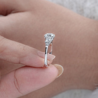 Princess And Round Cut Lab Diamond Five Anniversary Ring