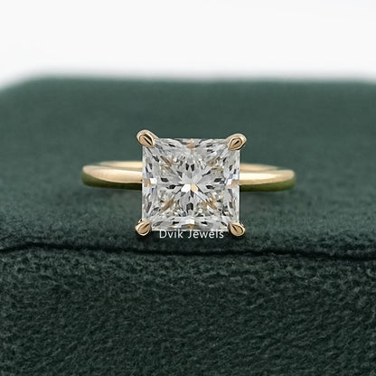 Princess Cut Lab Diamond Solitaire Ring Ring