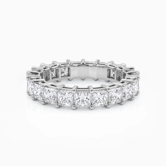Princess Cut Diamond Full Eternity Wedding Band Band