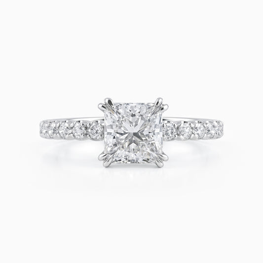 Princess Cut Lab Diamond Accent Ring Ring