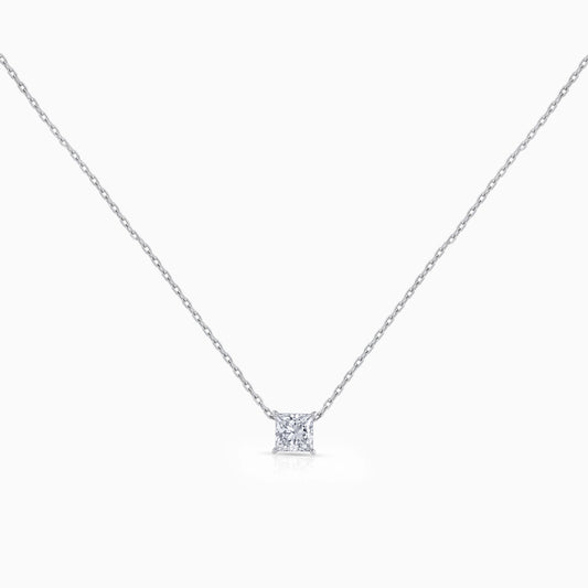 Princess Cut Lab Grown Diamond Solitaire Pendant Pendant