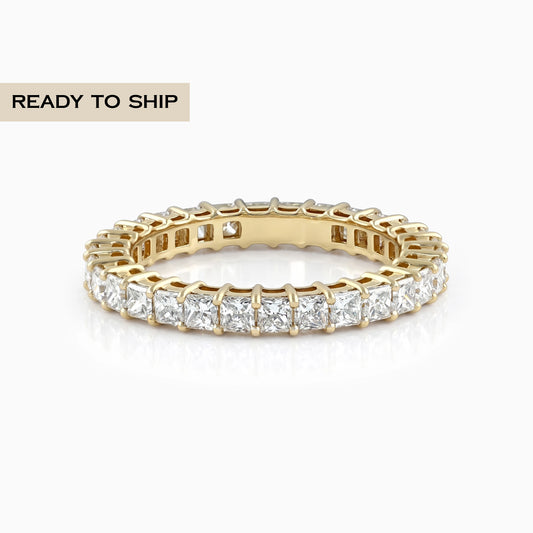 Princess Lab Diamond Eternity Wedding Band