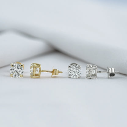 Round Lab Grown Diamond Stud Earrings Earrings