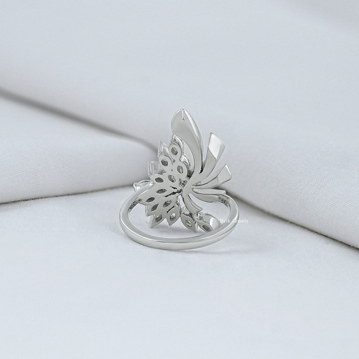 Marquise Cut Cluster Diamond Ring