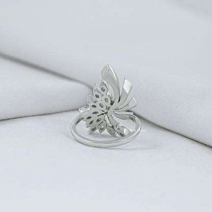 Marquise Cut Cluster Diamond Ring