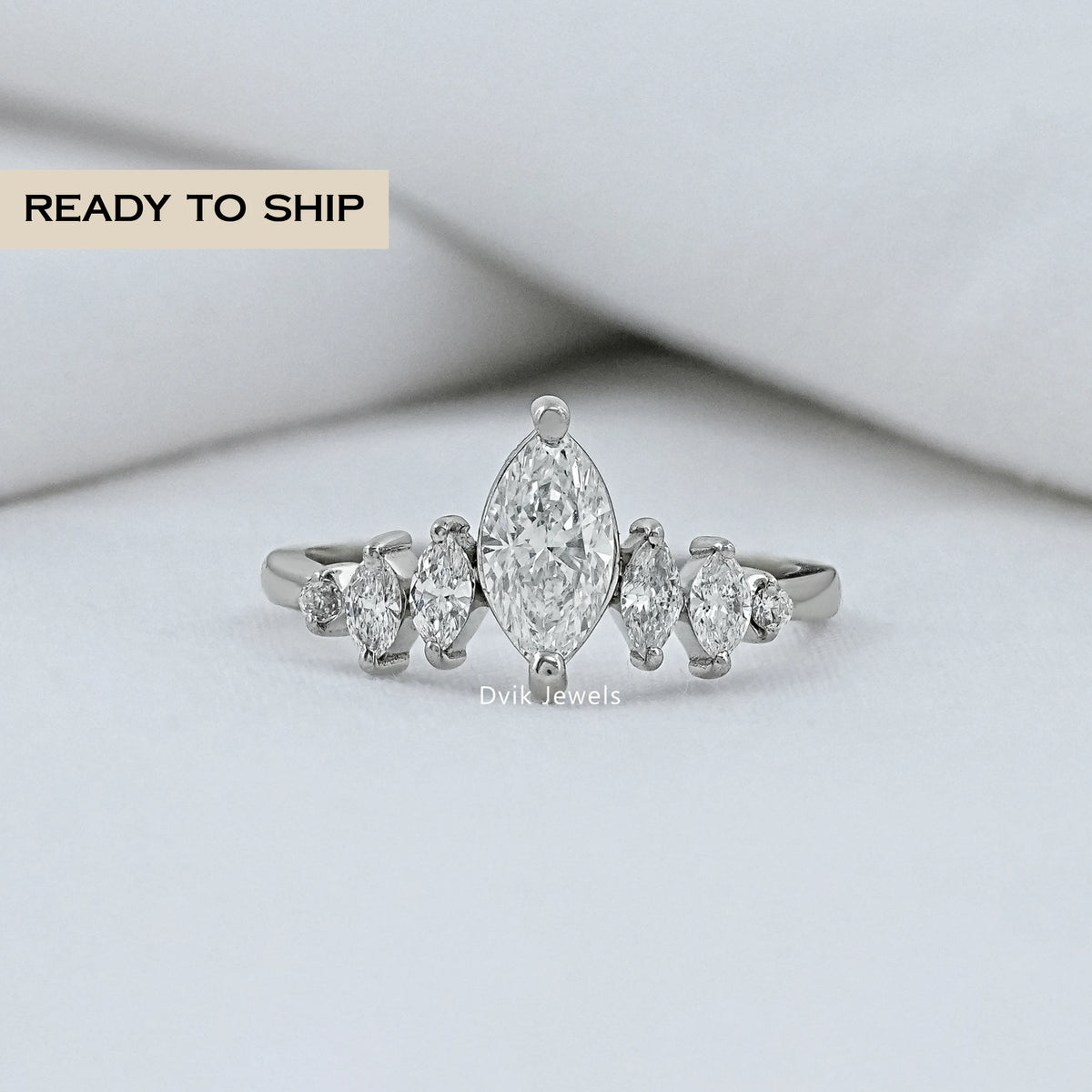 Marquise Diamond Seven Stone Ring