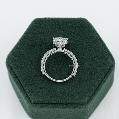 Radiant And Baguette Diamond Engagement Ring