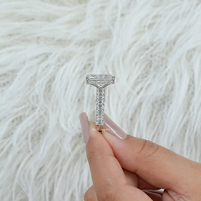 Radiant And Baguette Diamond Engagement Ring