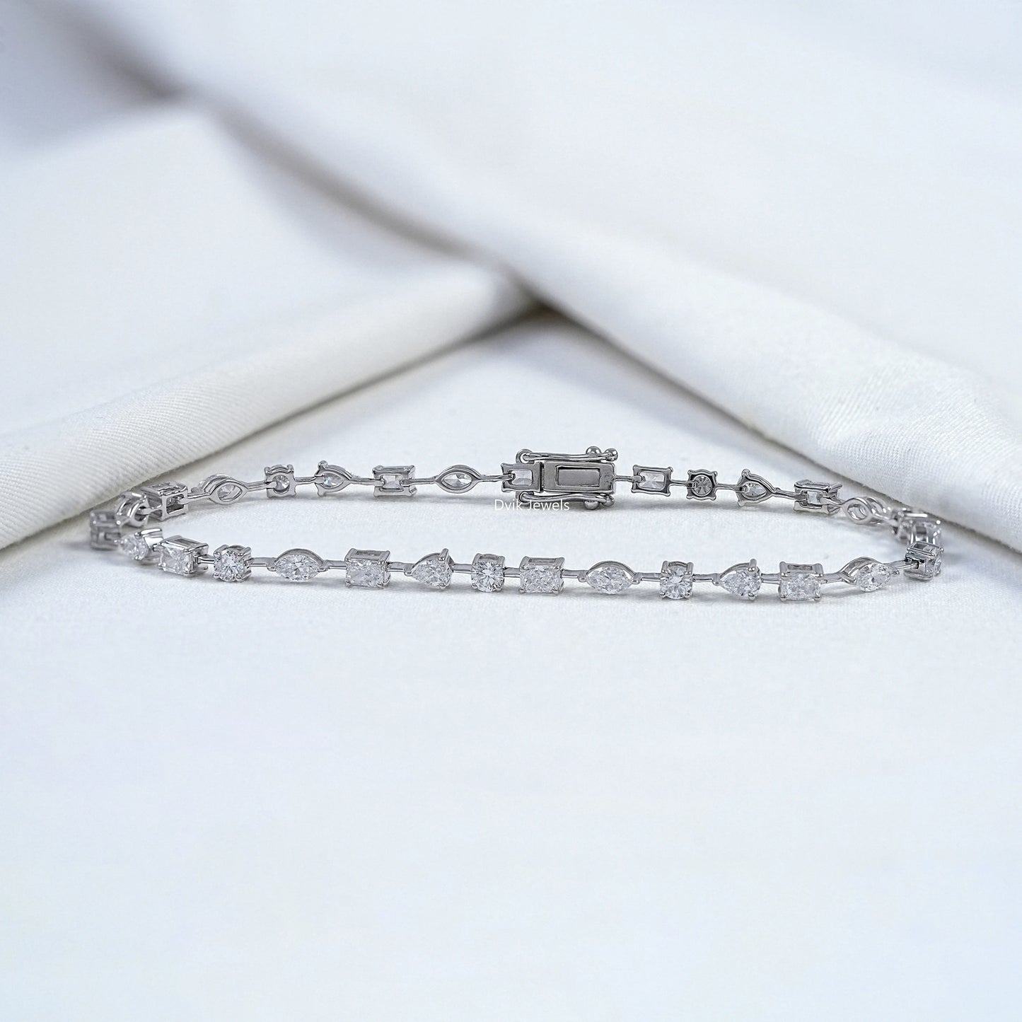 Multi shape Lab Diamond Tennis Bracelet