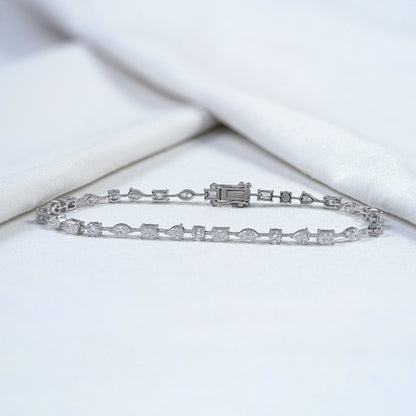 Multi shape Lab Diamond Tennis Bracelet