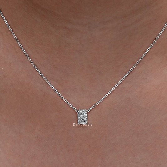 Radiant Cut Lab Grown Diamond Pendant