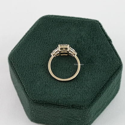 Five Stone Radiant Cut Lab Diamond Ring