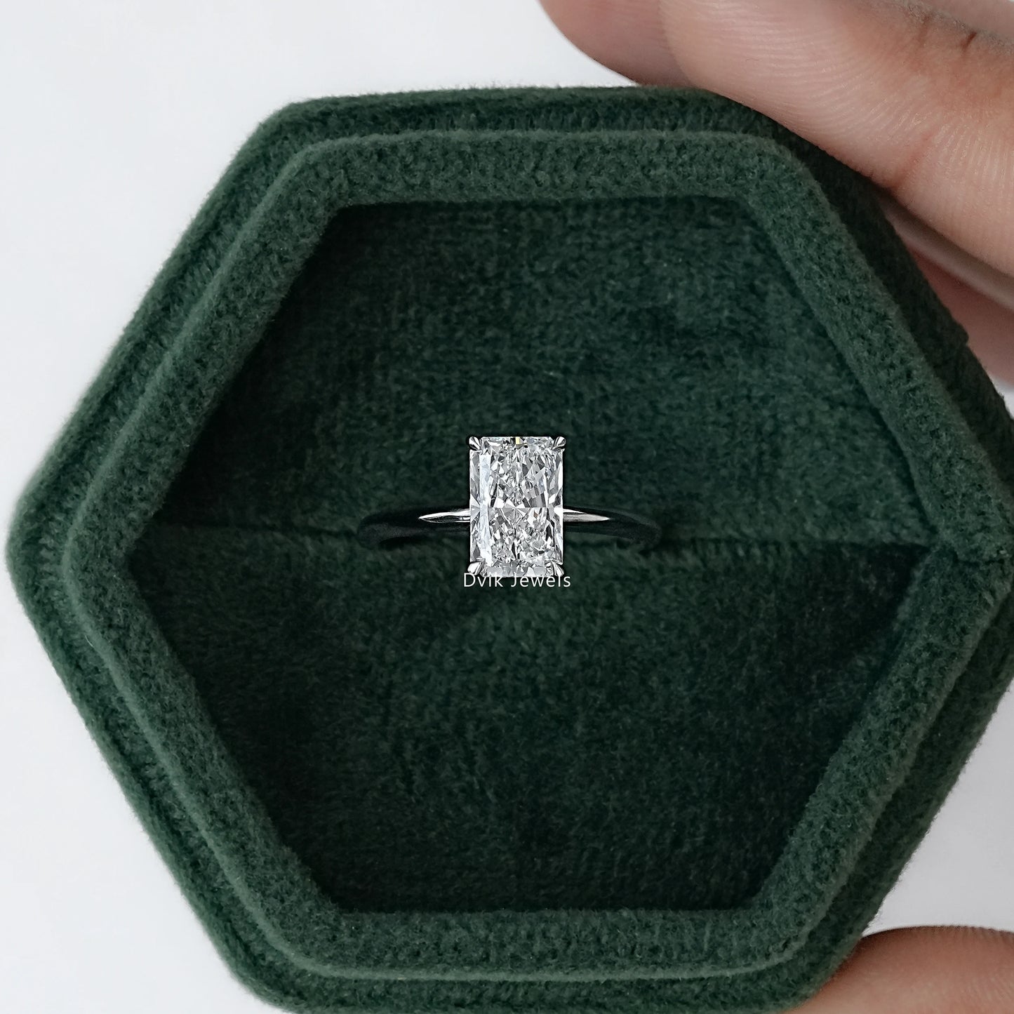 Radiant Cut Diamond Solitaire Engagement Ring