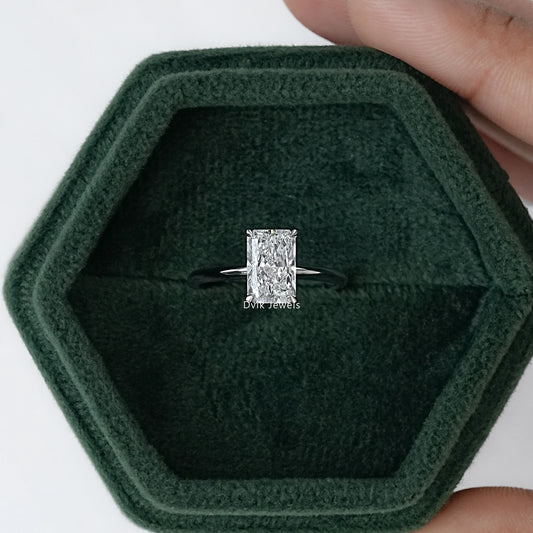 Radiant Cut Diamond Solitaire Engagement Ring