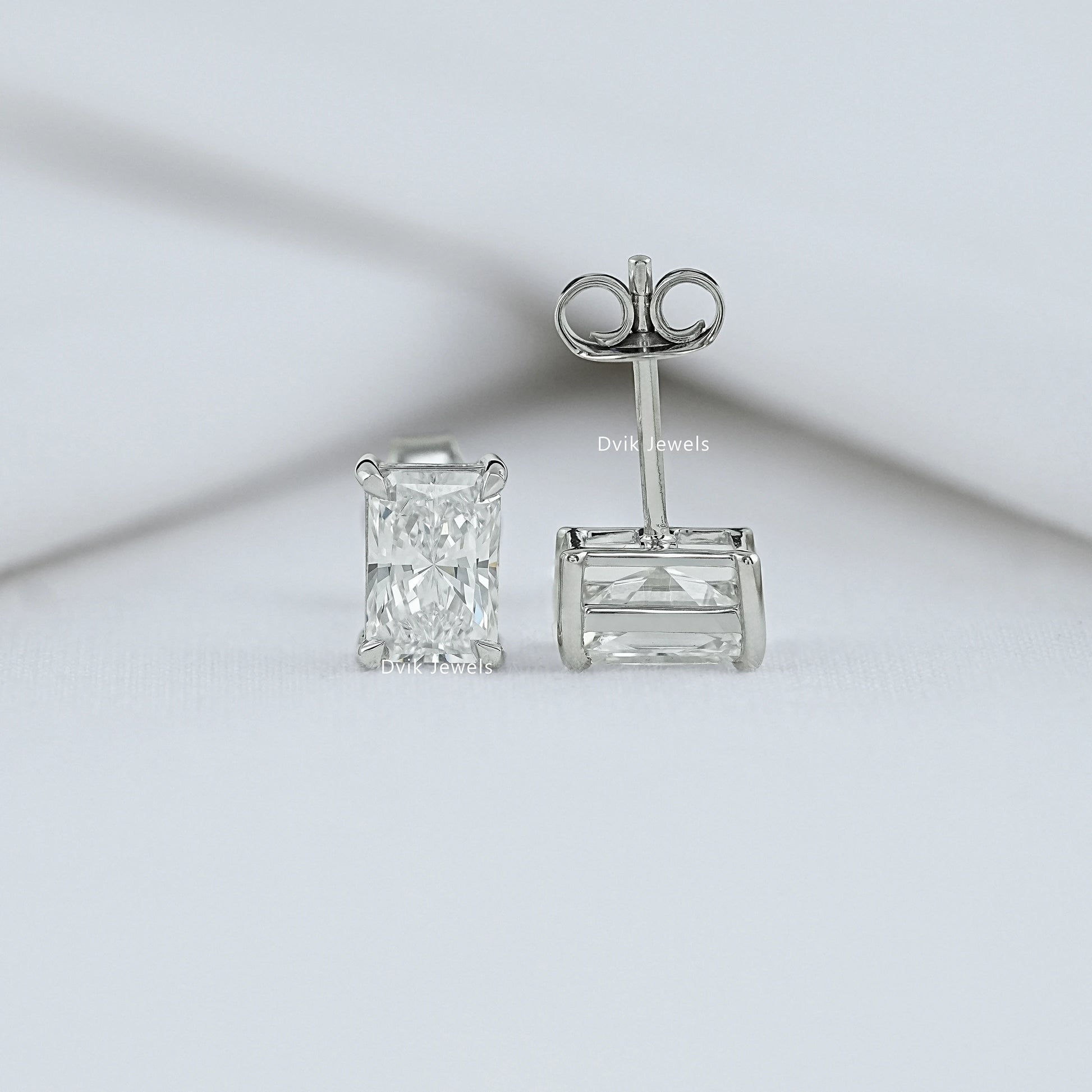 Radiant Lab Grown Diamond Stud Earring Earrings