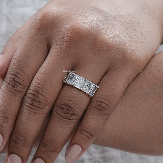 Five Stone Radiant Cut Half Eternity Band