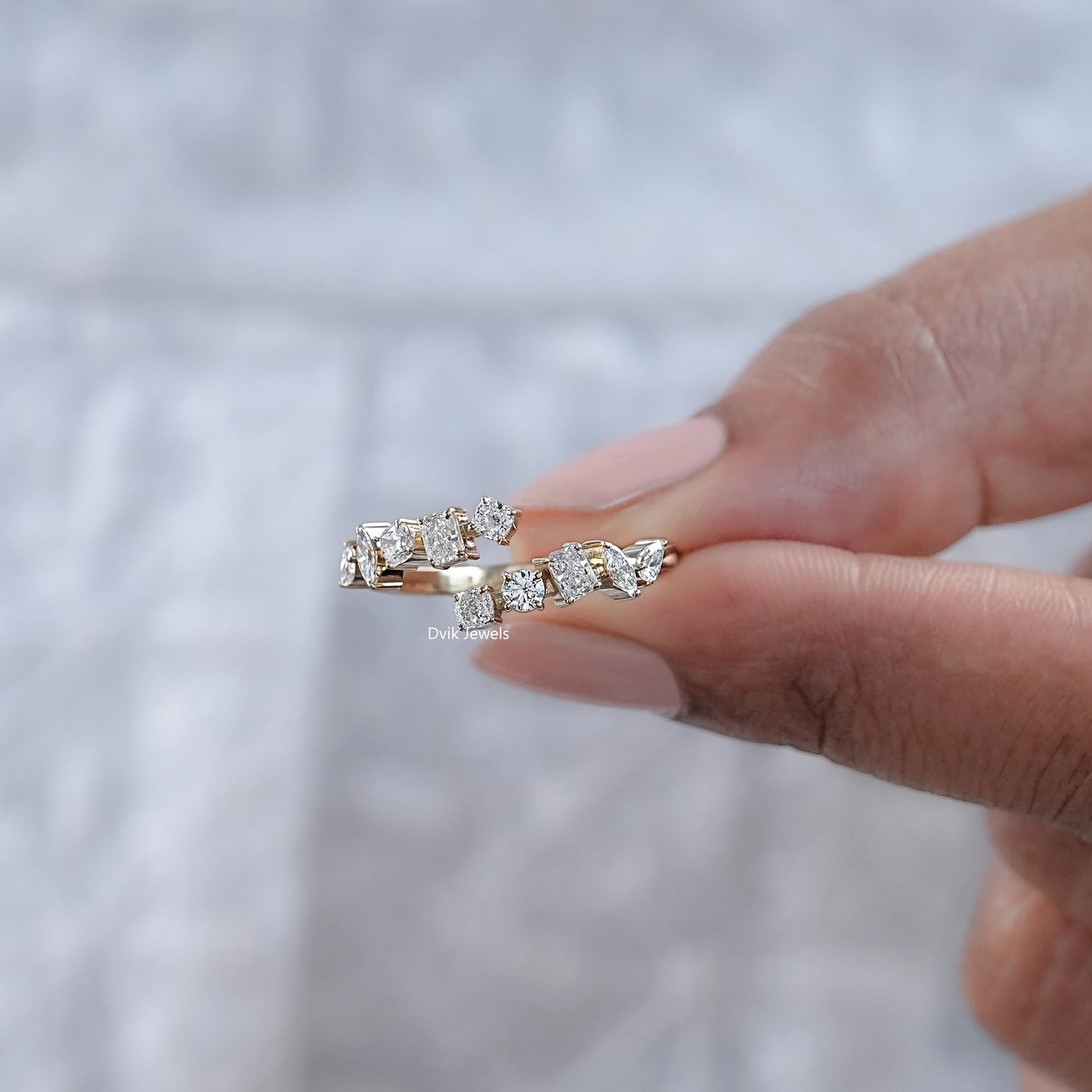 Multi Shape Lab Grown Diamond Bypass Ring