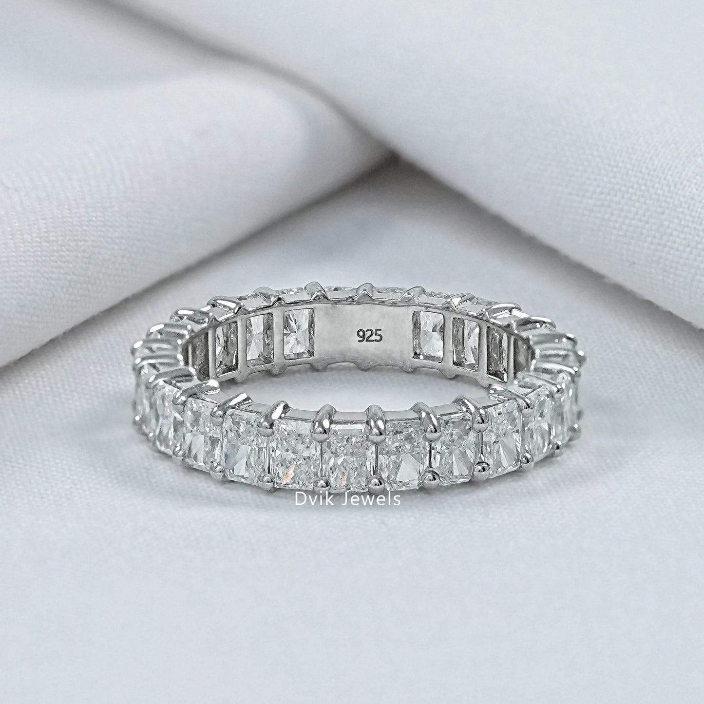 Radiant Cut Lab Grown Diamond Full Eternity Band