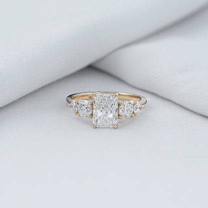Radiant Cut Lab Diamond Five Stone Ring