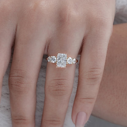 Radiant Cut Lab Diamond Five Stone Ring