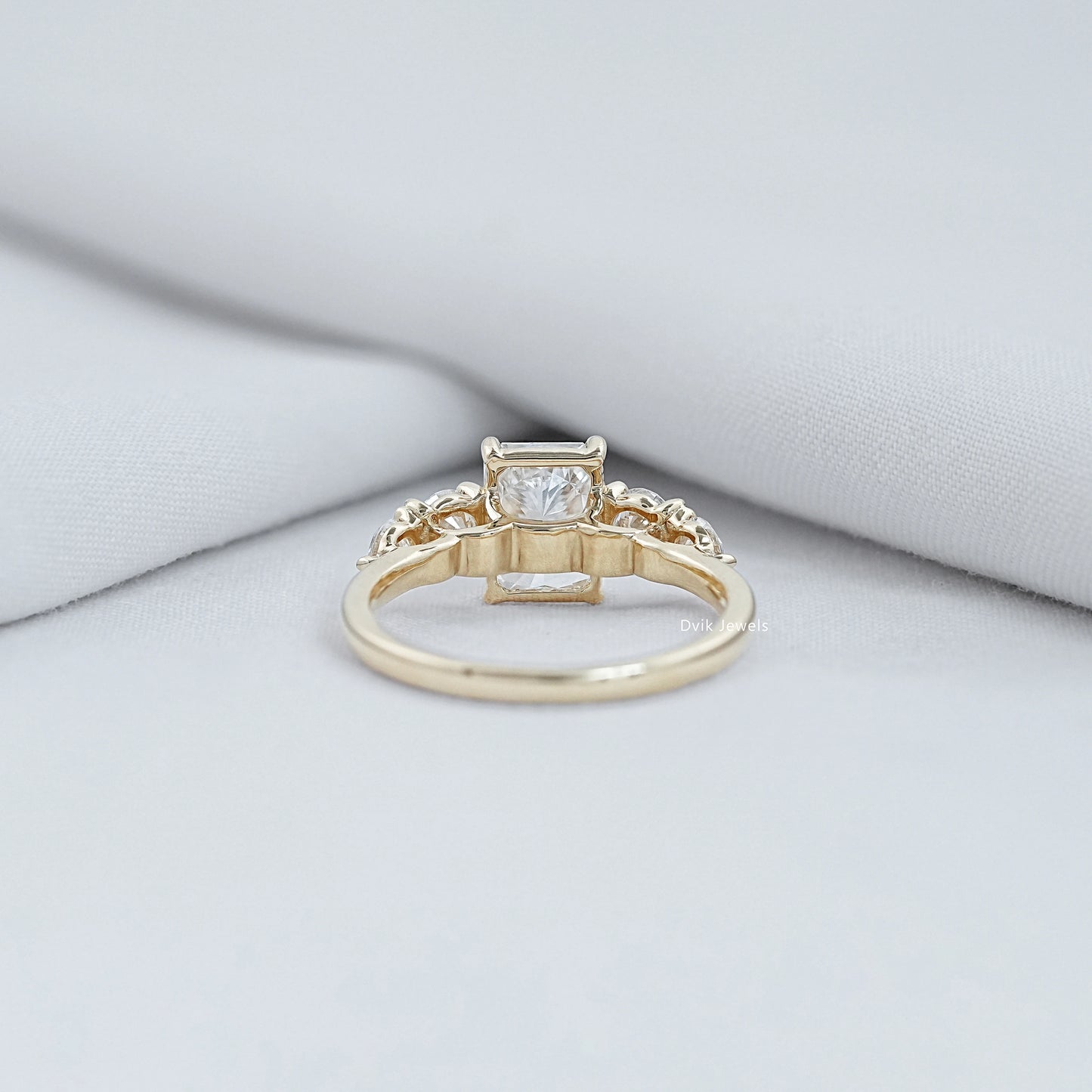 Radiant Cut Lab Diamond Five Stone Ring