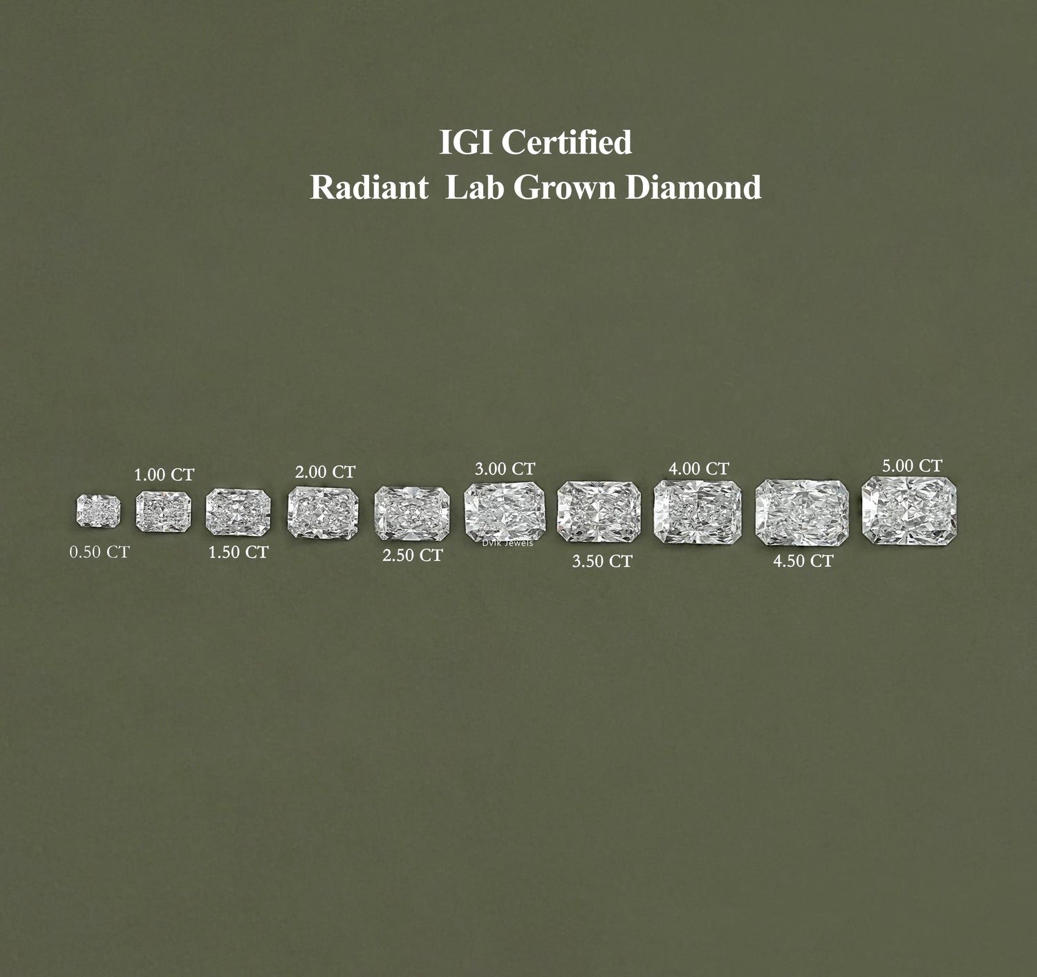 IGI Certified Radiant Cut Lab Grown Loose Diamond Loose Diamond