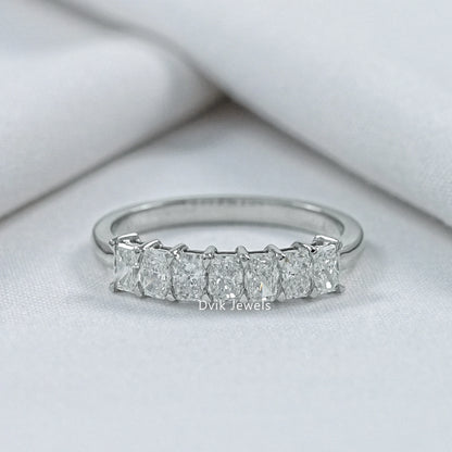 Radiant Cut Seven Stone Half Eternity Diamond Ring