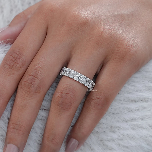 Radiant Cut Lab Diamond Full Eternity Wedding Band