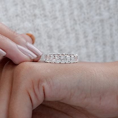 Radiant Cut Lab Diamond Full Eternity Wedding Band