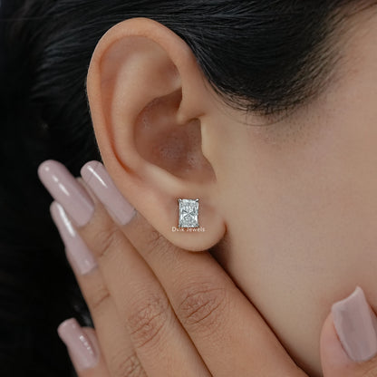 Radiant Lab Grown Diamond Stud Earring Earrings