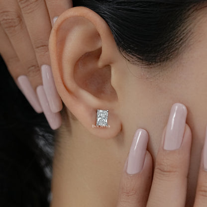 Radiant Lab Grown Diamond Stud Earring Earrings