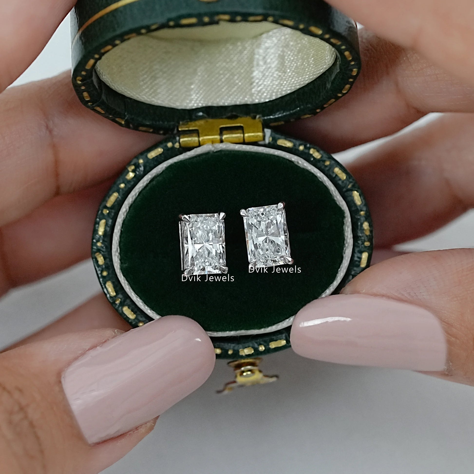 Radiant Lab Grown Diamond Stud Earring Earrings