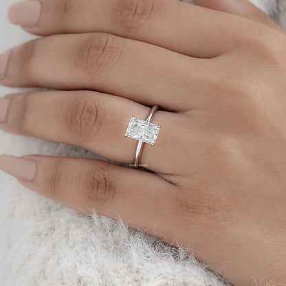 Radiant Cut Diamond Solitaire Engagement Ring