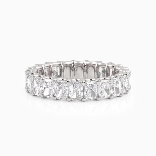 Radiant  Cut Lab  Diamond Eternity Wedding Band