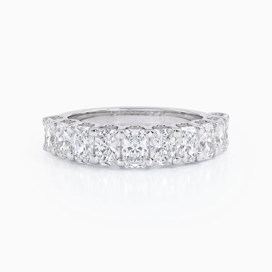 Radiant Cut Lab Diamond Half Eternity Band