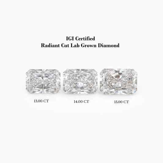 Radiant Cut Lab Grown IGI Certified Loose Diamond